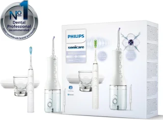 Philips Sonicare Diamondclean 9000 HX9911/27 en Power Flosser 3000 HX3806/31 Wit
