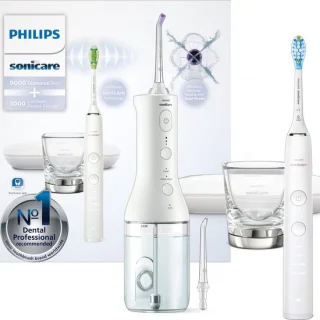 Philips Sonicare Diamondclean 9000 HX9911/27 en Power Flosser 3000 HX3806/31 Wit