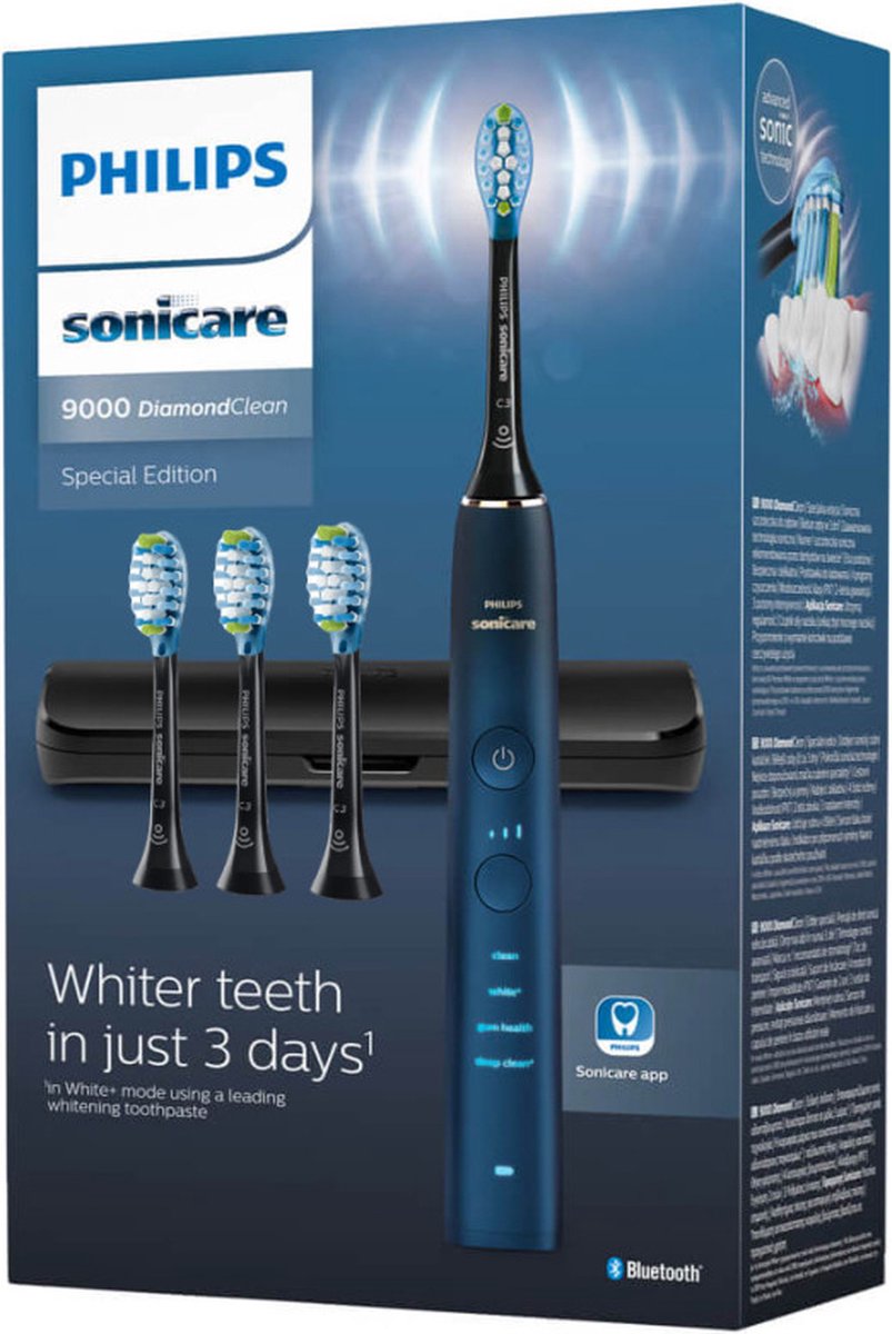 Philips Sonicare DiamondClean 9000 HX9911/89 elektrische tandenborstel donkerblauw