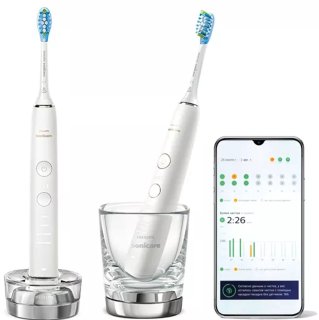 Philips Sonicare DiamondClean 9000 HX9914/55 elektrische tandenborstel wit 2-pack