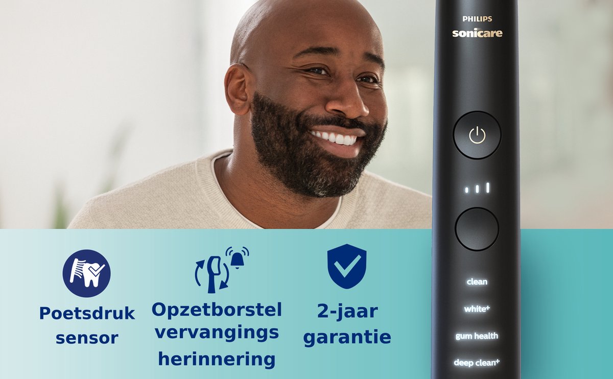 Philips Sonicare Diamondclean Smart 9400 HX9918/89 Zwart elektrische tandenborstel