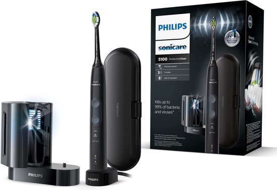 Philips Sonicare ProtectiveClean 5100 HX6850/57 Elektrische tandenborstel zwart