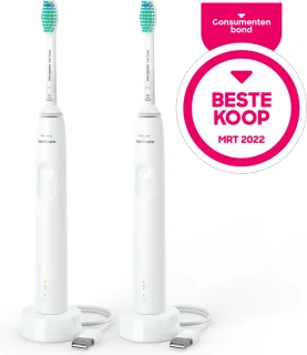 Philips Sonicare Series 3100 HX3675/13 Elektrische tandenborstel Duo Wit