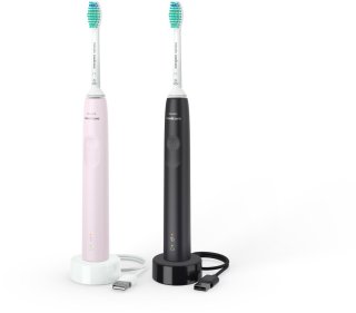 Philips Sonicare Series 3100 HX3675/15 Duopack Zwart & Roze
