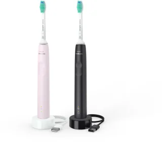 Philips Sonicare Series 3100 HX3675/15 Duopack Zwart & Roze