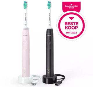 Philips Sonicare Series 3100 HX3675/15 Duopack Zwart & Roze
