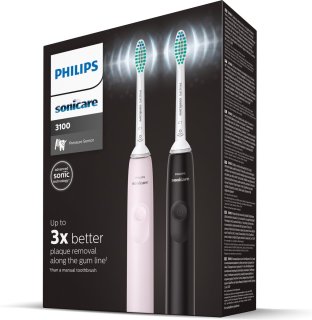 Philips Sonicare Series 3100 HX3675/15 Duopack Zwart & Roze