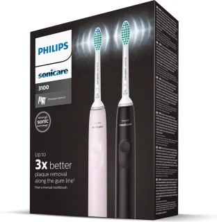 Philips Sonicare Series 3100 HX3675/15 Duopack Zwart & Roze