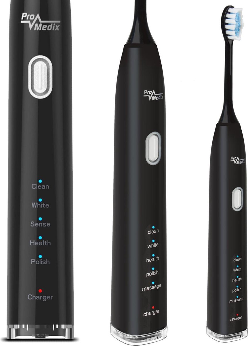 ProMedix elektrische sonische tandenborstel zwart met reisetui