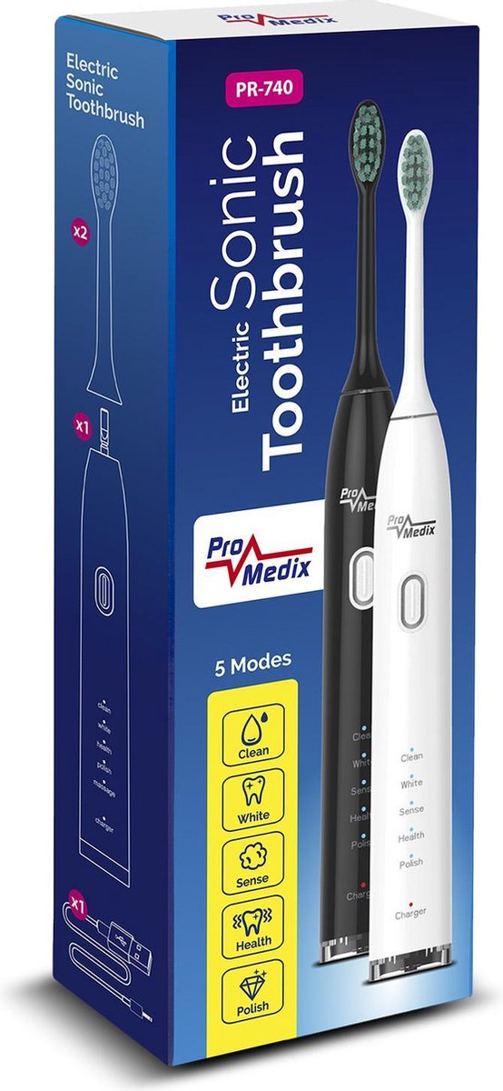 ProMedix Sonische Elektrische Tandenborstel Wit