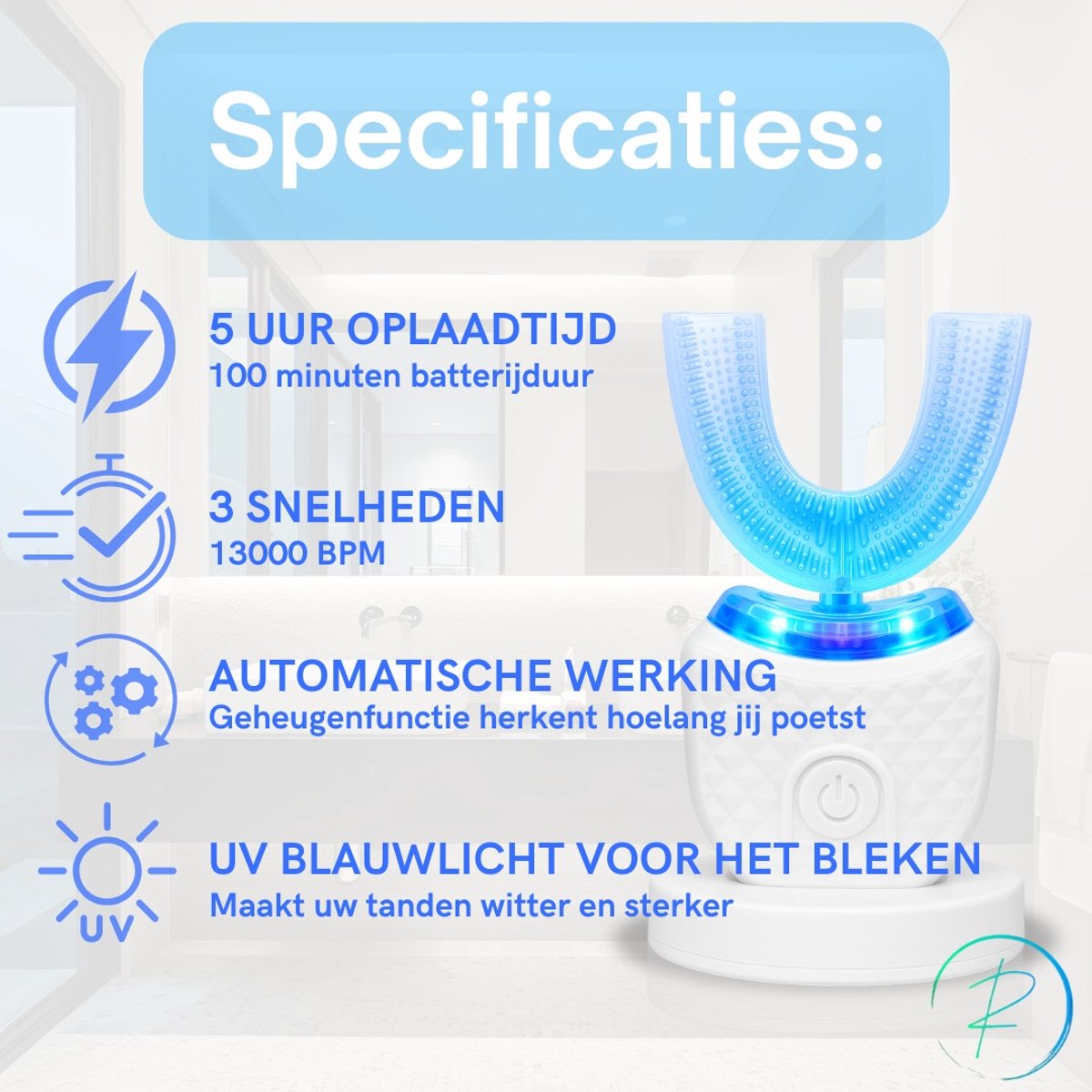 Wat vinden we goed aan de Redifined Smartbrush Elektrische U-Vormige Tandenborstel