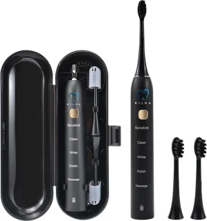 Riloa Elektrische Tandenborstel Zwart Met Case USB-C