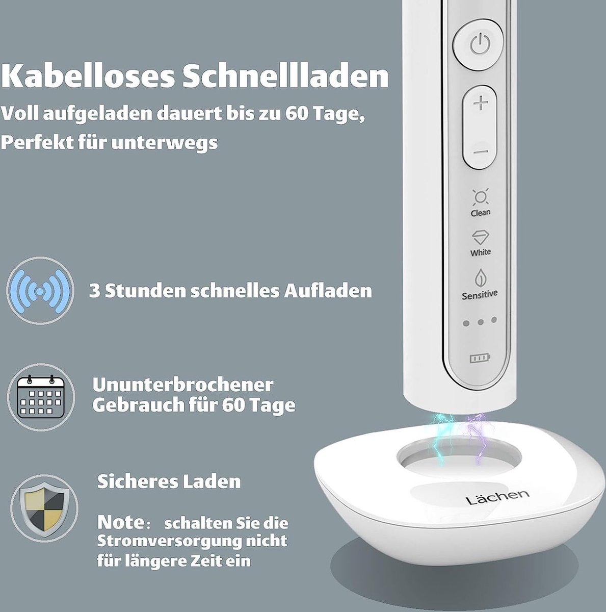 RM-T8B1 Sonische Elektrische Tandenborstel met 4 Extra Borstels