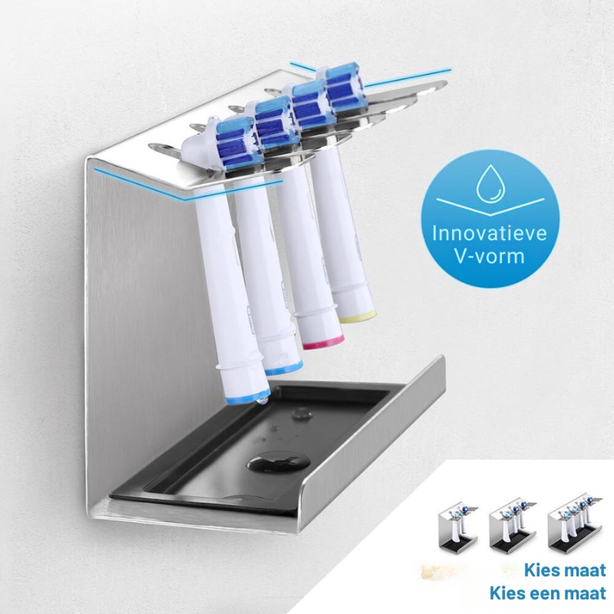 Roestvrijstalen Tandenborstelhoofdhouder Voor Oral-B iO En Philips Sonicare