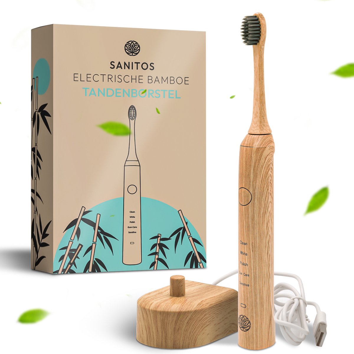 Sanitos Bamboe Elektrische Tandenborstel