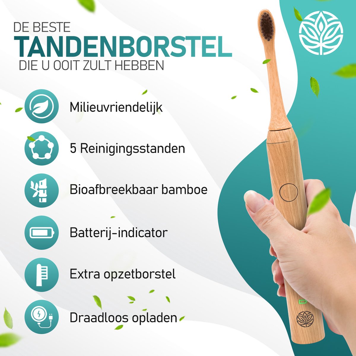 Sanitos Bamboe Elektrische Tandenborstel