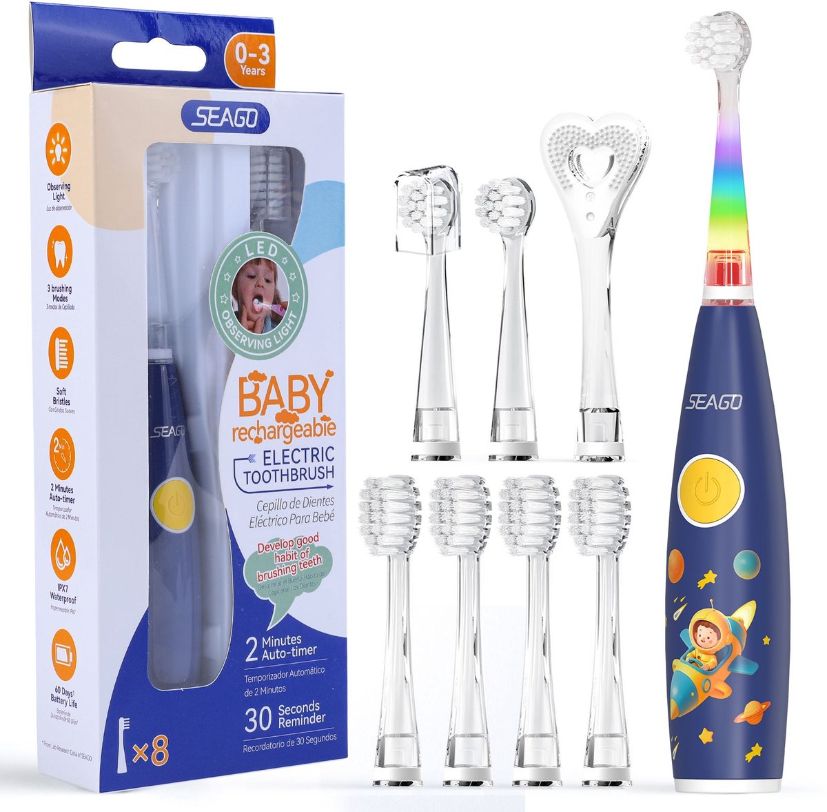 Seago Baby & Kind Elektrische Tandenborstel 0-48 maanden