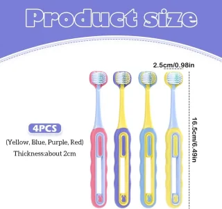 Sensorische tandenborstels 4 stuks multicolor