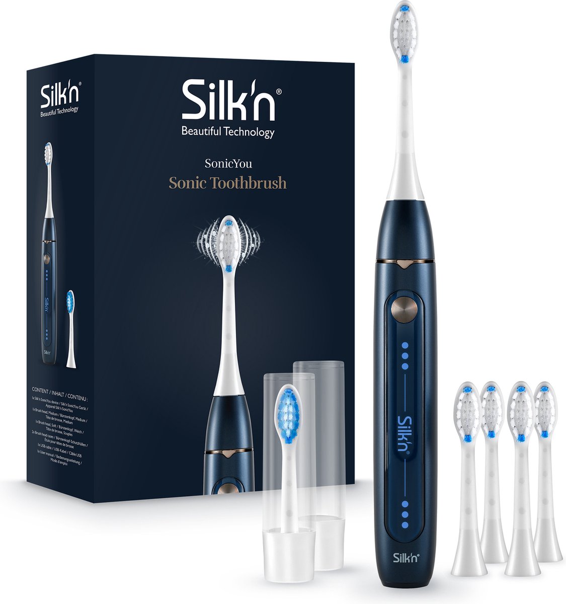 Silk'n SonicYou Elektrische Tandenborstel Geschenkset Donkerblauw