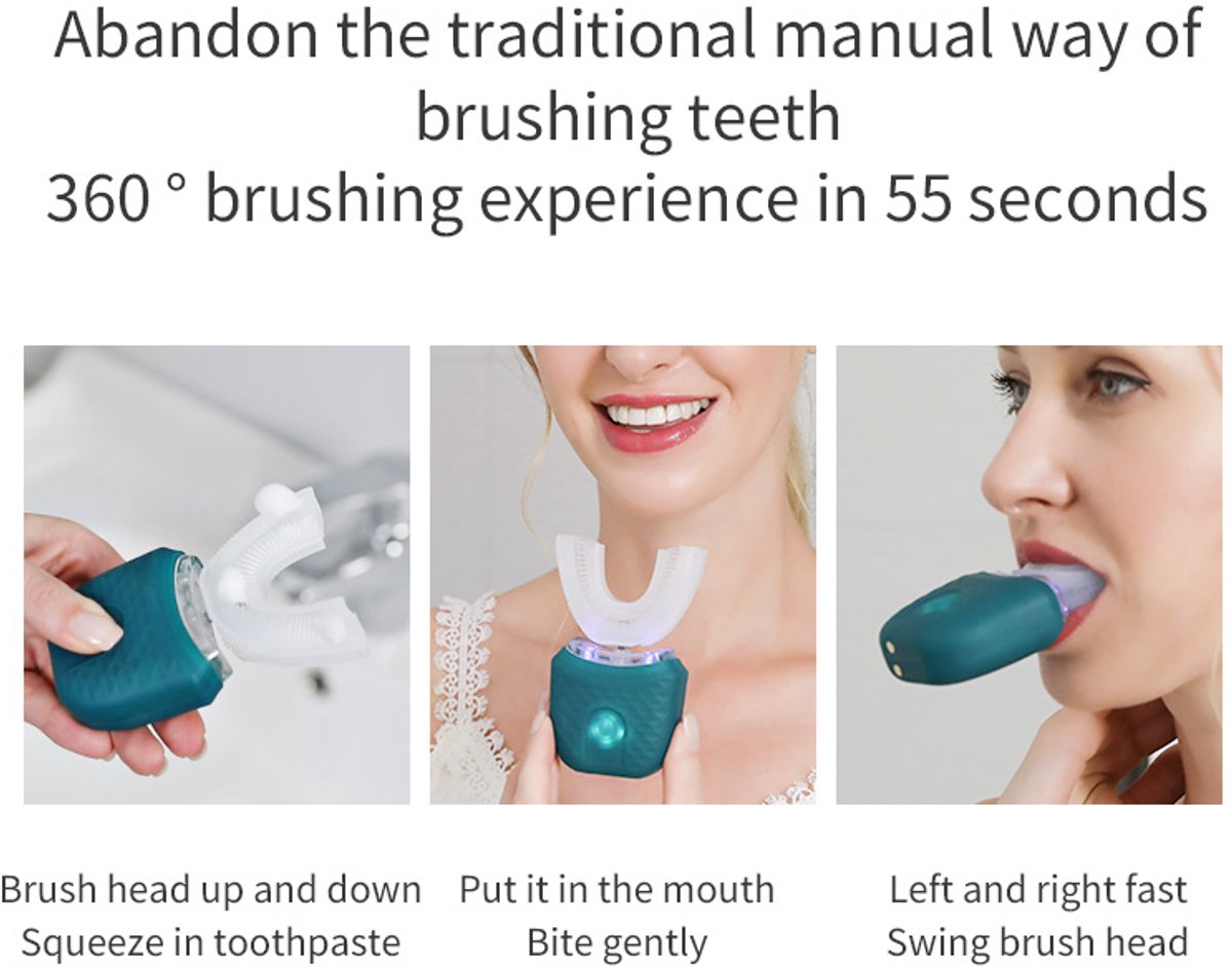Smart Brush U-Vormige Elektrische Tandenborstel