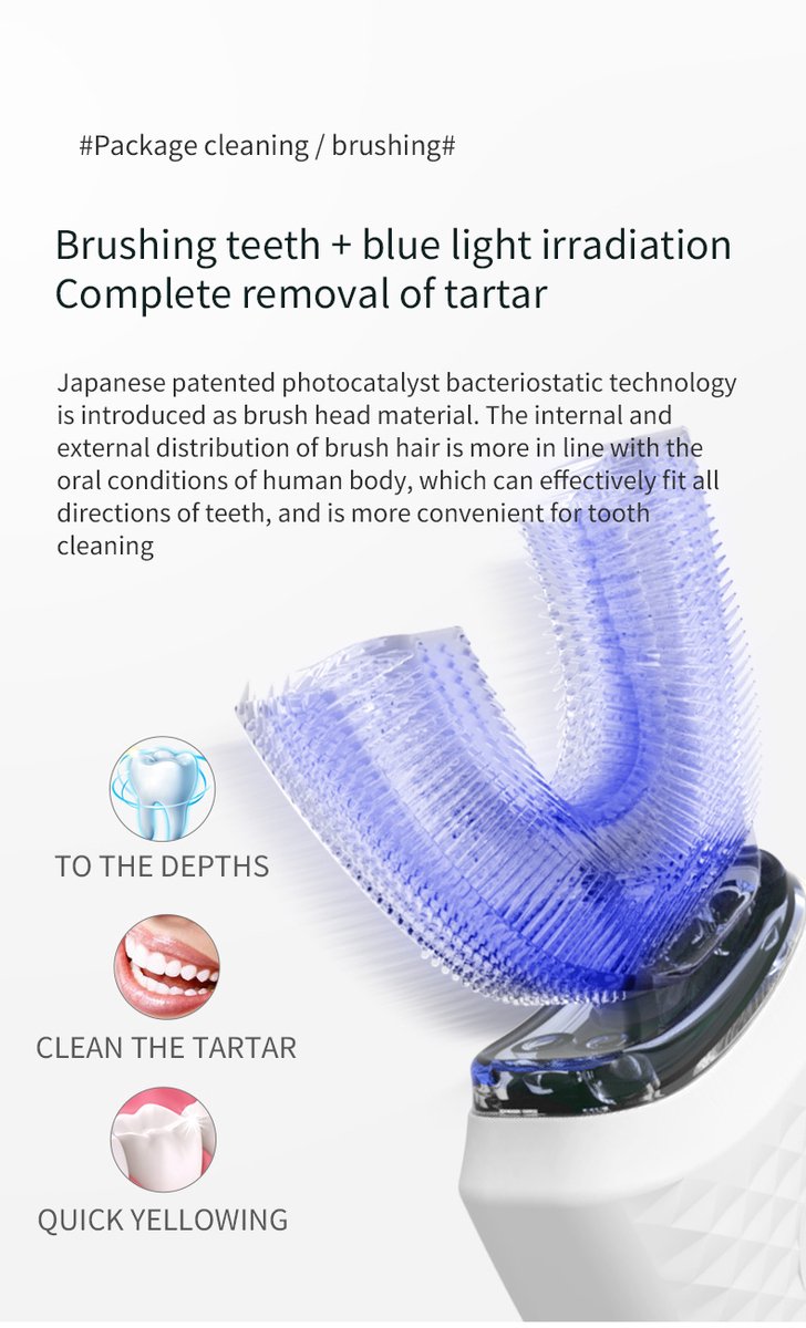 Smart Brush U-Vormige Elektrische Tandenborstel