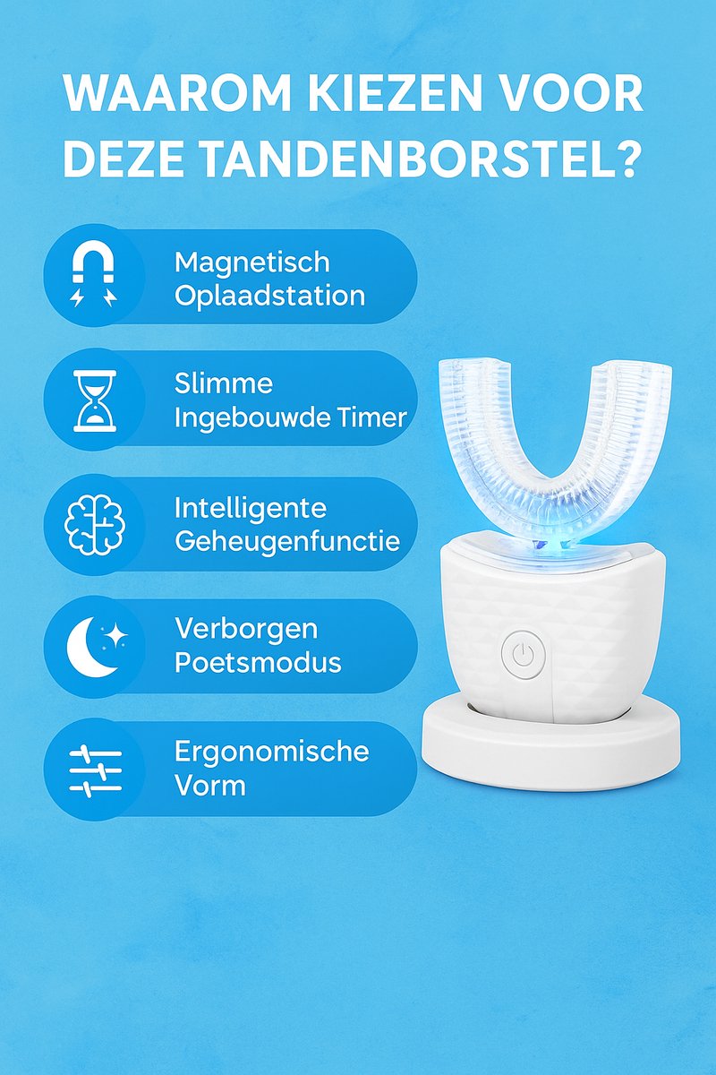 Smartbrush Smart Brush U-vormige Elektrische Tandenborstel