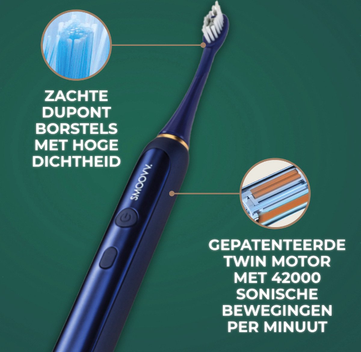 Smoovv Sense Elektrische Sonische Tandenborstel Blauw