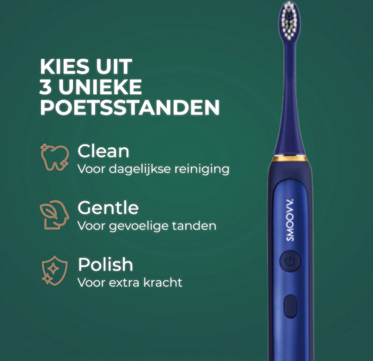 Smoovv Sense Elektrische Sonische Tandenborstel Blauw