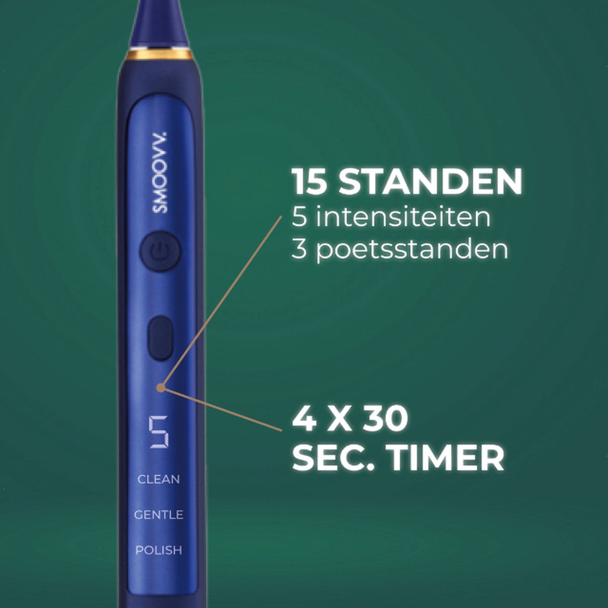 Smoovv Sense Elektrische Sonische Tandenborstel Blauw