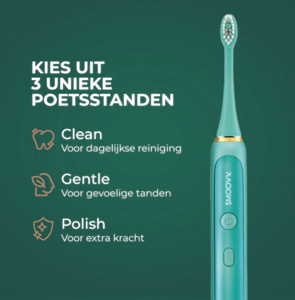 Smoovv Sense Elektrische Sonische Tandenborstel Groen