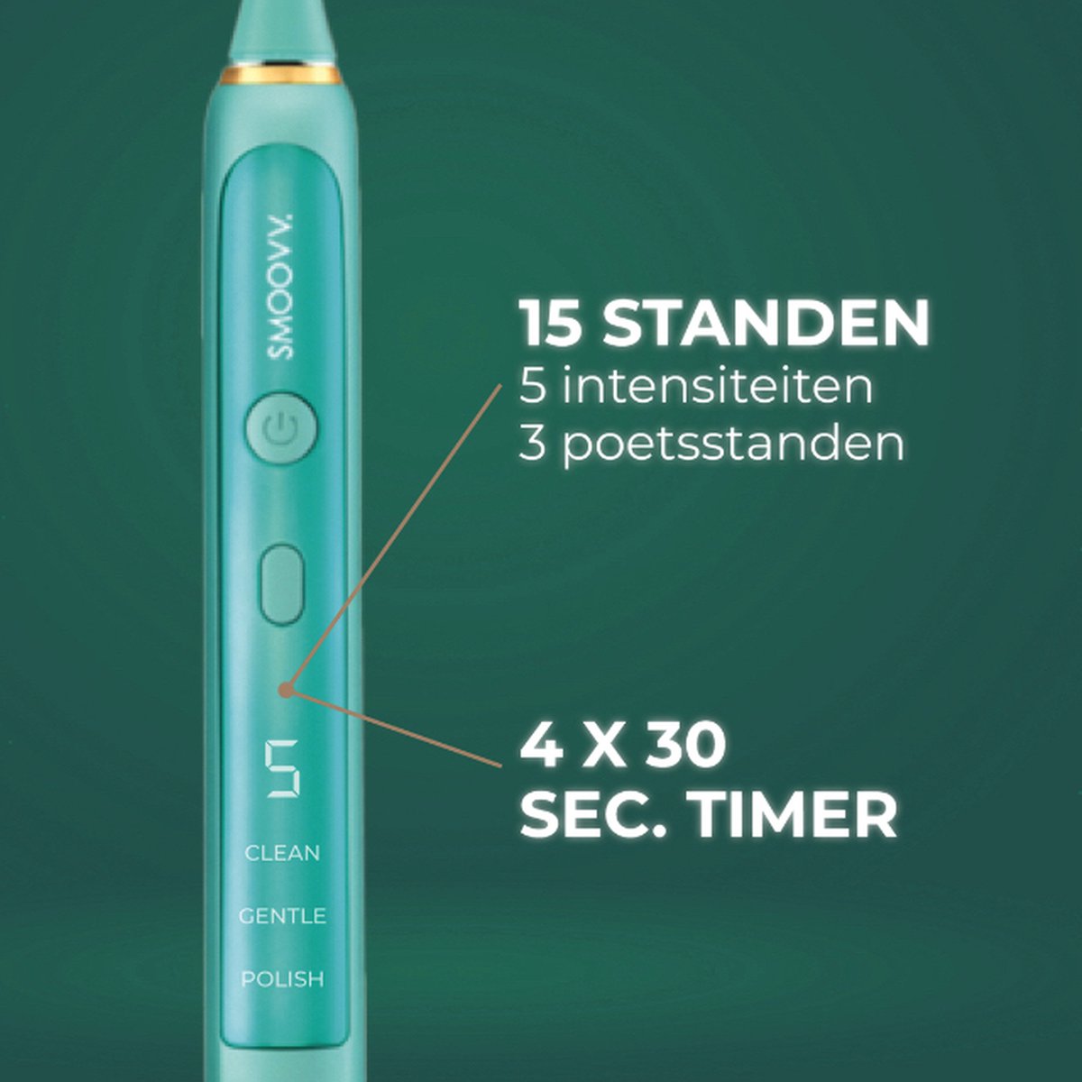 Smoovv Sense Elektrische Sonische Tandenborstel Groen