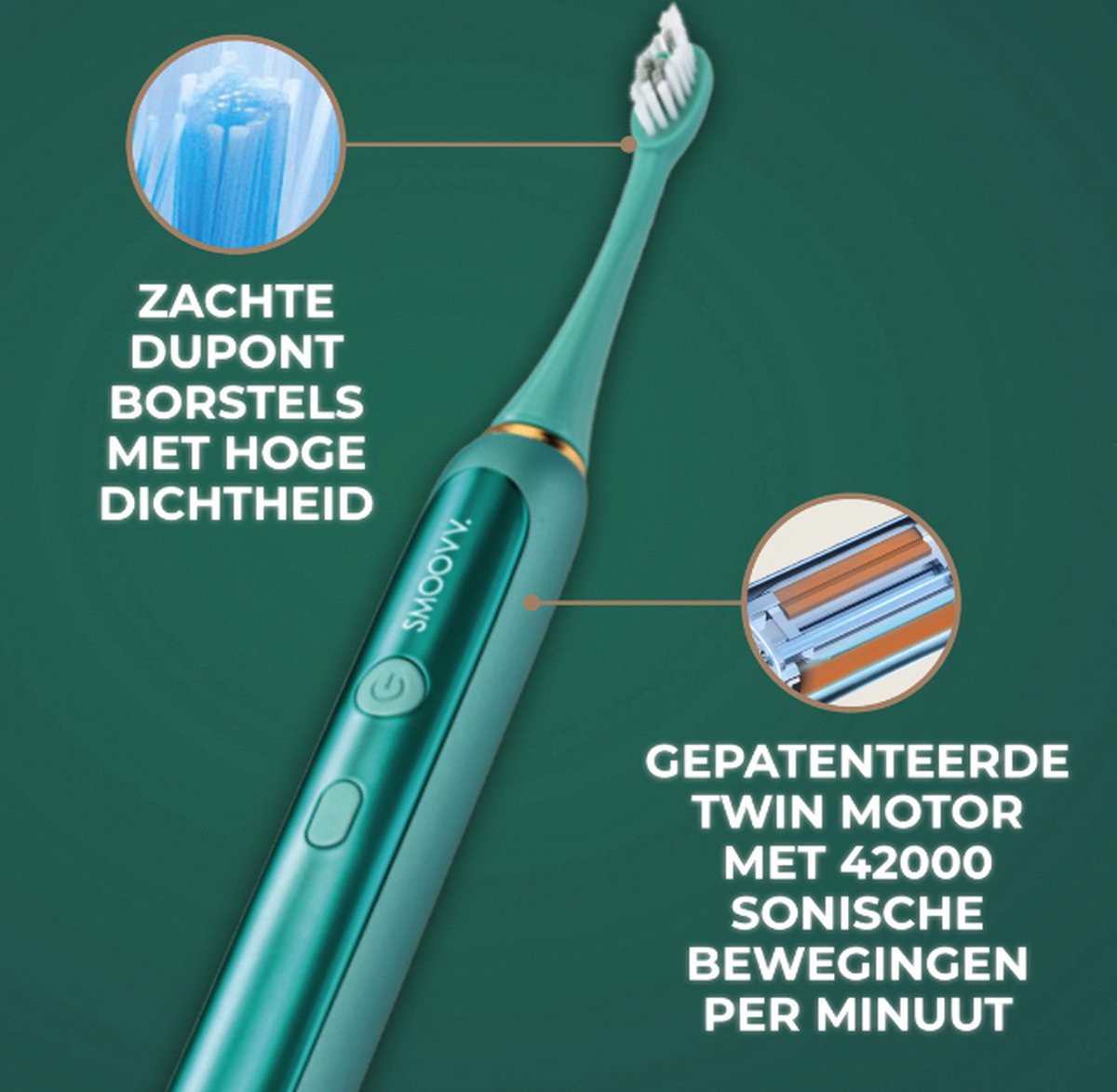 Smoovv Sense Elektrische Sonische Tandenborstel Groen