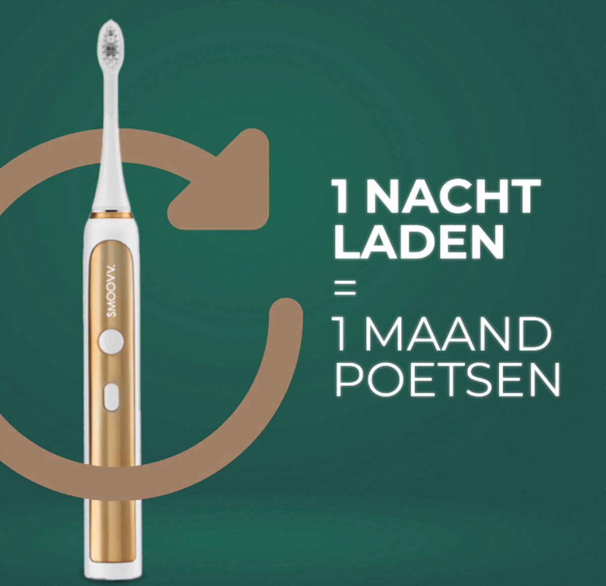 Smoovv Sense Elektrische Sonische Tandenborstel Wit Goud