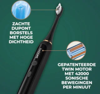 Smoovv Sense Elektrische Sonische Tandenborstel Zwart