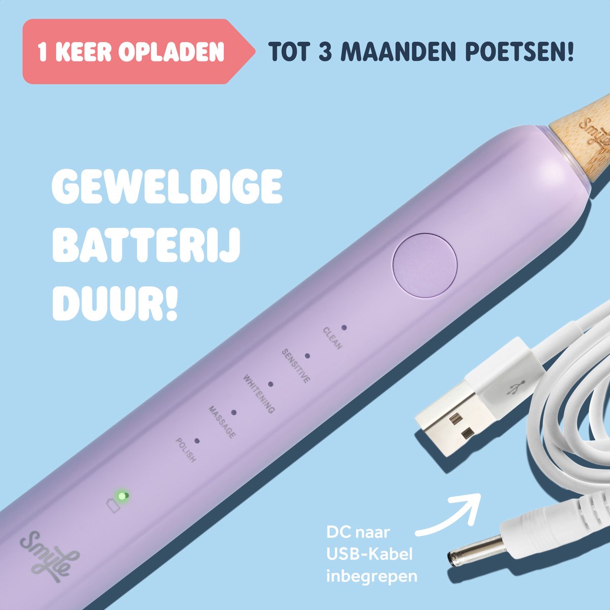 Smyle Elektrische Tandenborstel Sonisch Paars