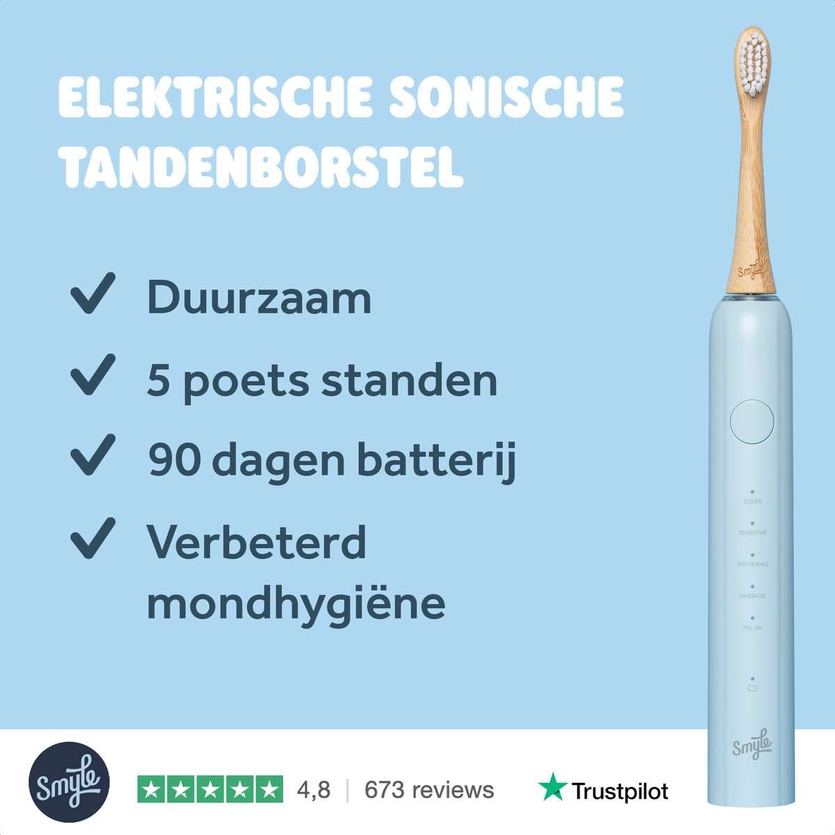Smyle Sonische Elektrische Tandenborstel Blauw