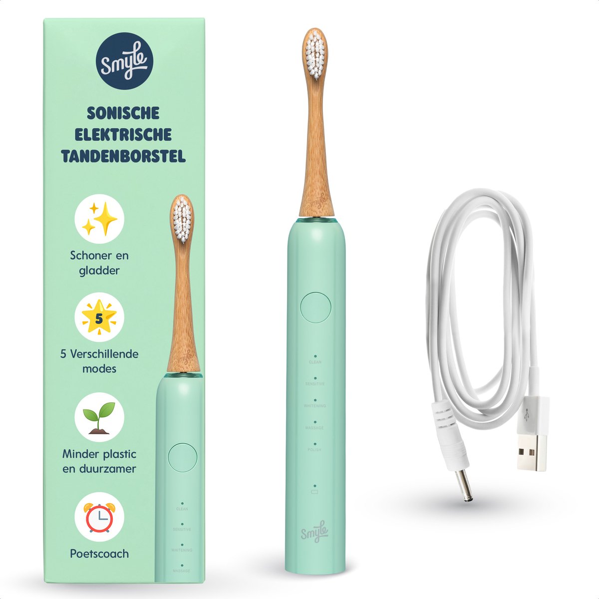 Smyle Sonische Elektrische Tandenborstel Mint Groen