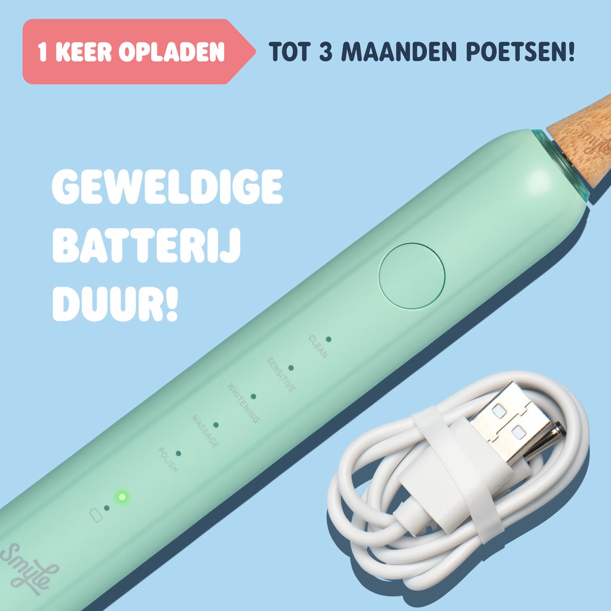 Smyle Sonische Elektrische Tandenborstel Mint Groen