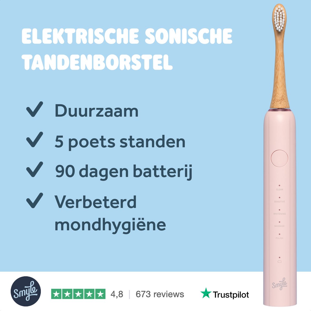 Smyle Sonische Elektrische Tandenborstel Rose