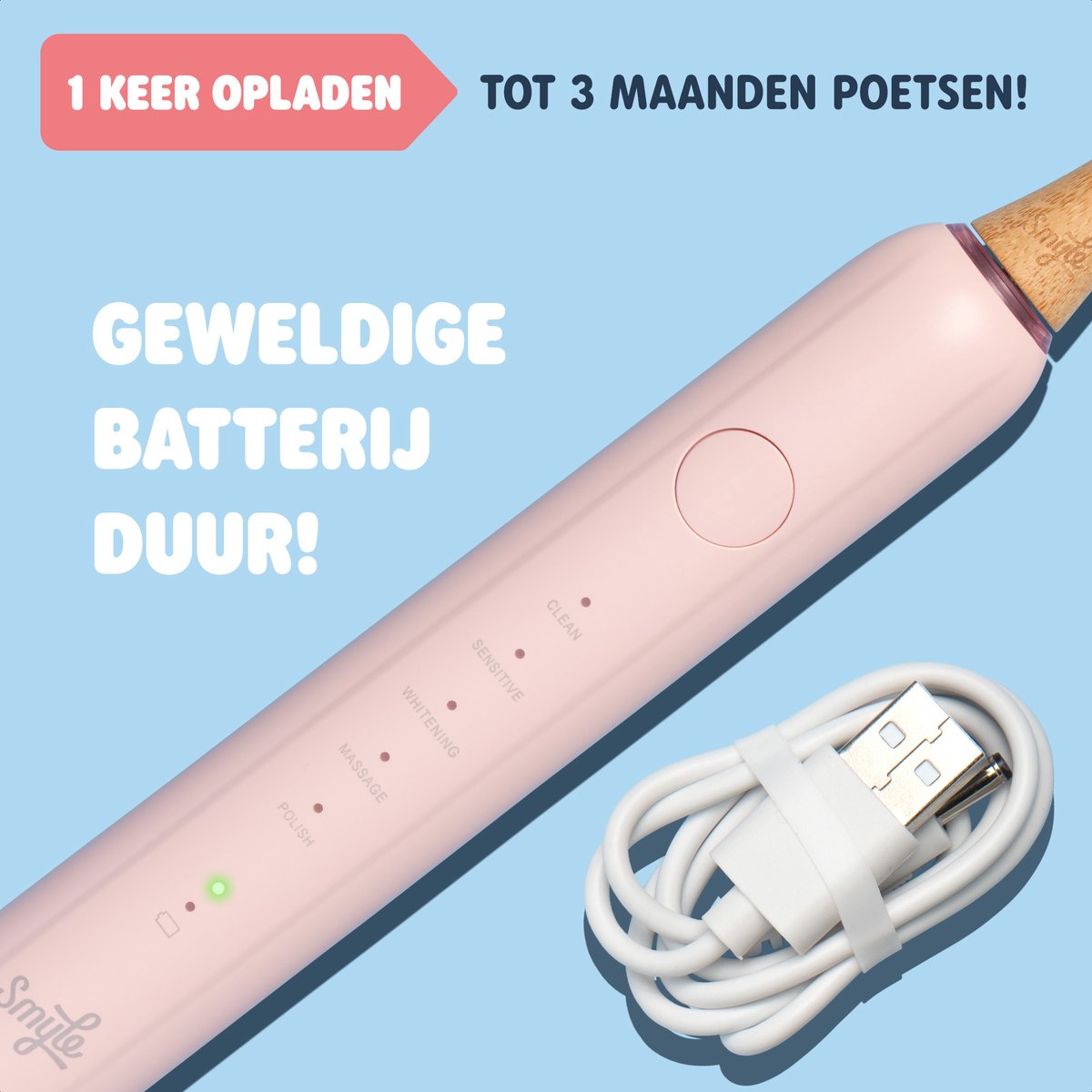 Smyle Sonische Elektrische Tandenborstel Rose