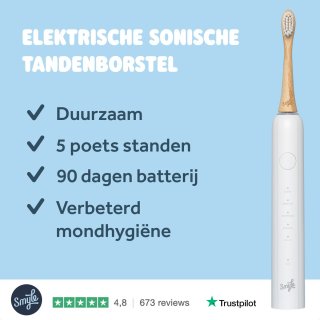 Smyle Sonische Elektrische Tandenborstel Wit