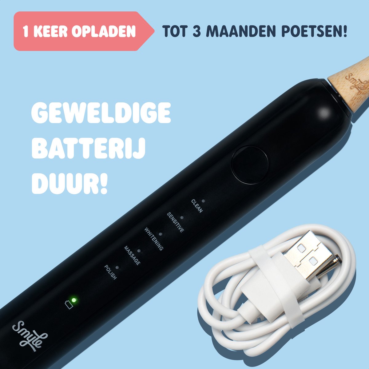 Smyle Sonische Elektrische Tandenborstel Zwart