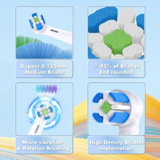 SnelShoppen 12-pack iO tandenborstelkoppen voor Ultimate Clean elektrische tandenborstel - wit, m