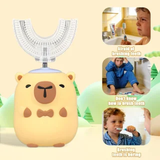 SnelShoppen Capybara u-vormige elektrische tandenborstel voor kinderen