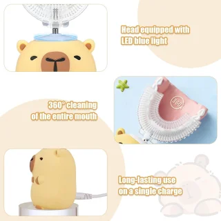 SnelShoppen Capybara u-vormige elektrische tandenborstel voor kinderen