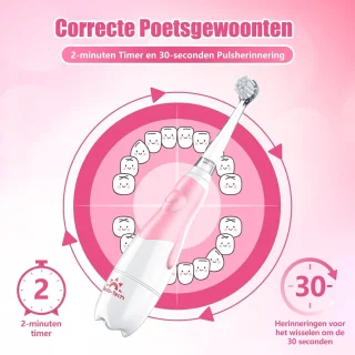SnelShoppen elektrische peutertandenborstel 0-3 jaar roze