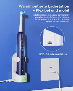 SnelShoppen roterende elektrische tandenborstel voor volwassenen en kinderen