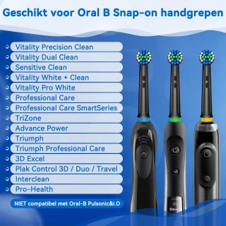 SnelShoppen vervangende borstelhoofden voor elektrische tandenborstel