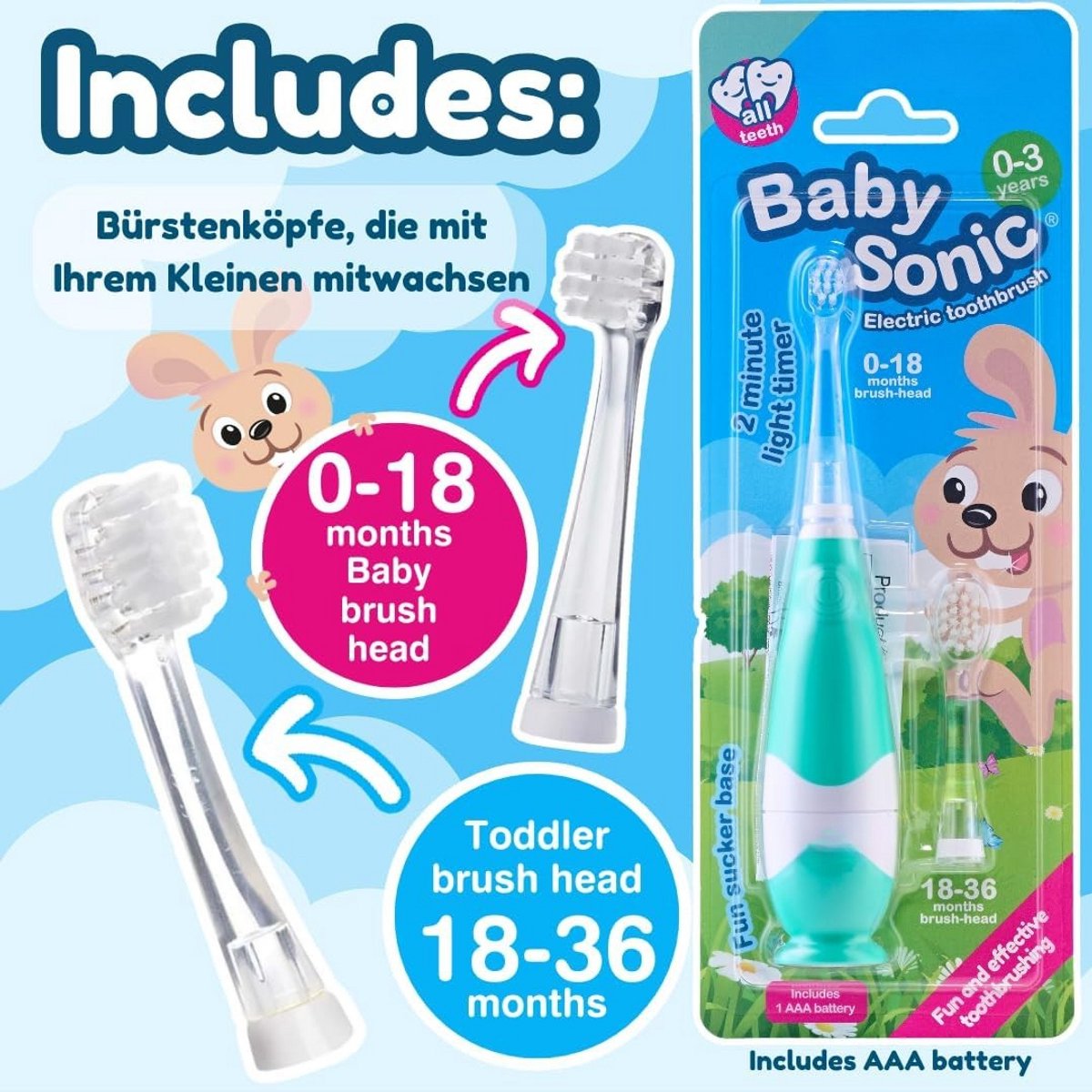 Solene Elektrische Tandenborstel Kind Oplaadbaar