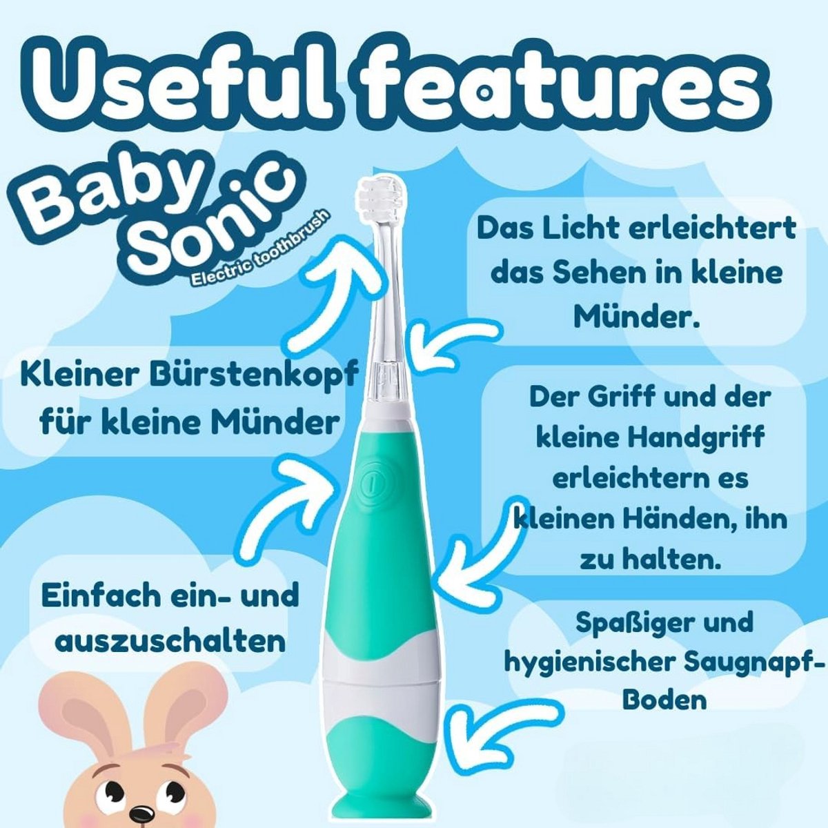 Solene Elektrische Tandenborstel Kind Oplaadbaar
